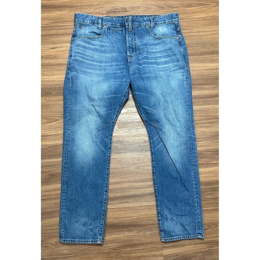 G-Star Raw D-Staq 5-Pocket Tapered Jeans Denim Blue Medium Wash Men's Sz 38x32